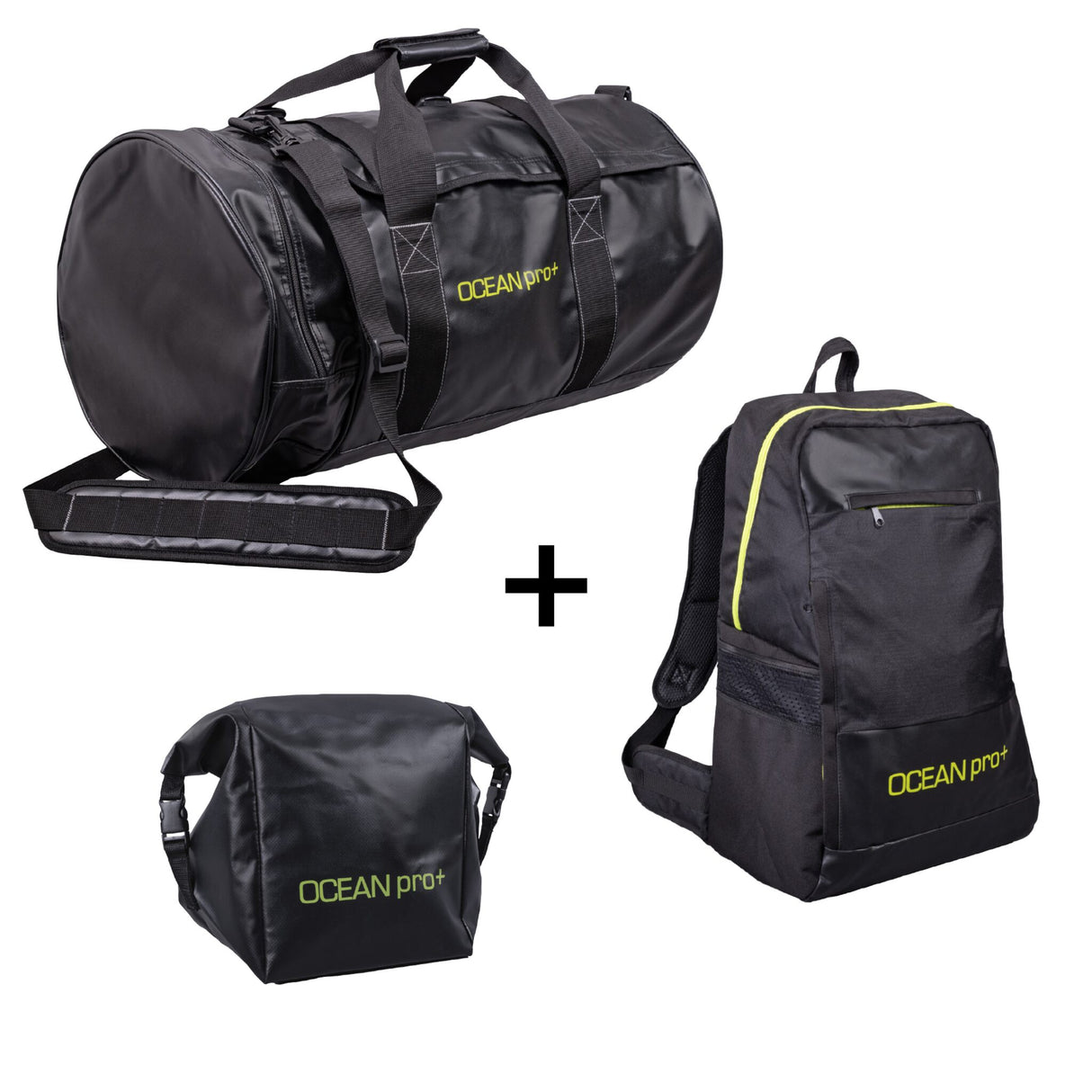 OCEAN pro+ Taschen-Set wasserabweisendes TARPAULIN, Reisetaschen, ideal für Segel-Törn und Camping-Trip