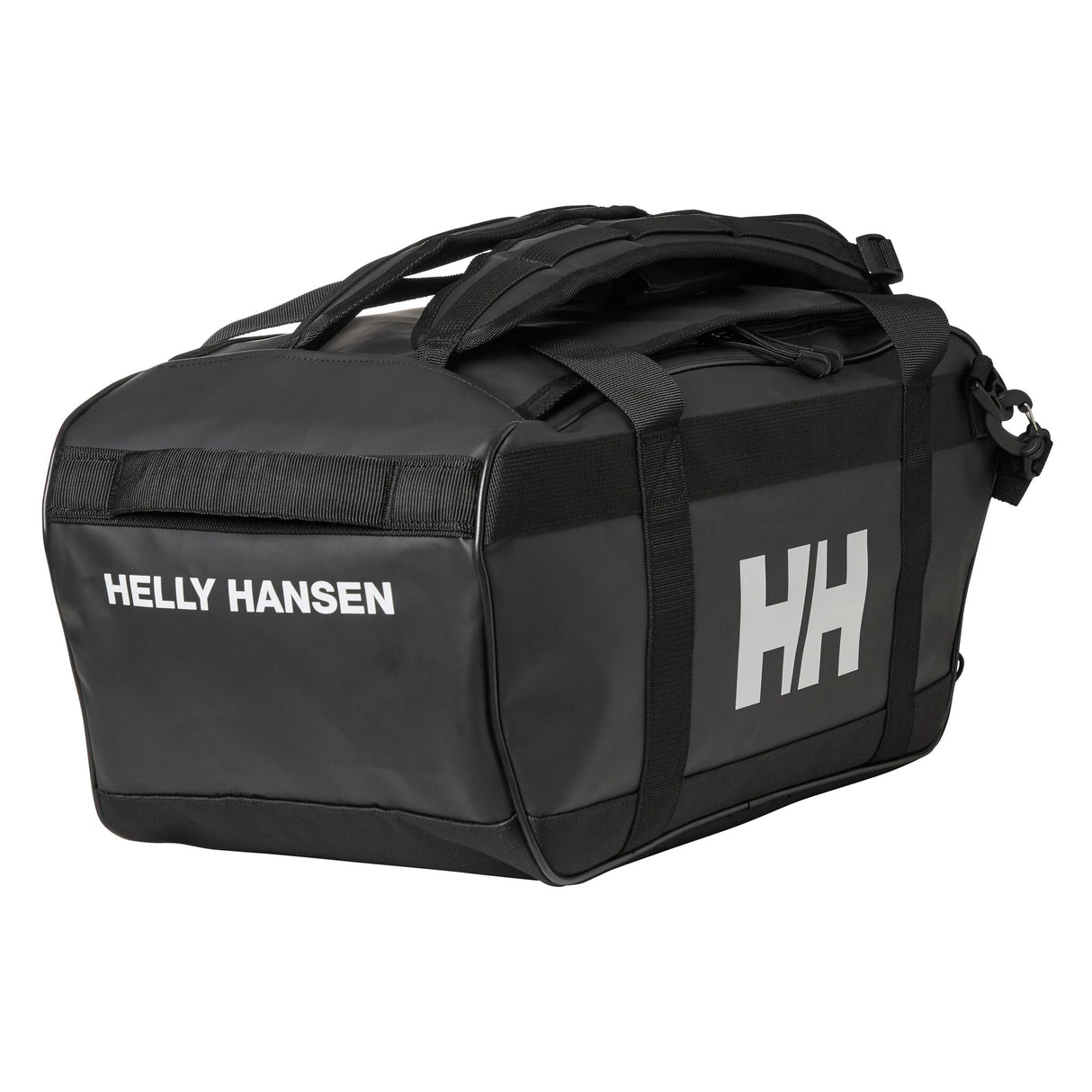 Helly Hansen Reisetasche HH SCOUT DUFFEL, langlebige Sporttasche, wasserabweisend, vielseitig nutzbar als Rucksack - 50 - 70 Liter, schwarz oder deep steel