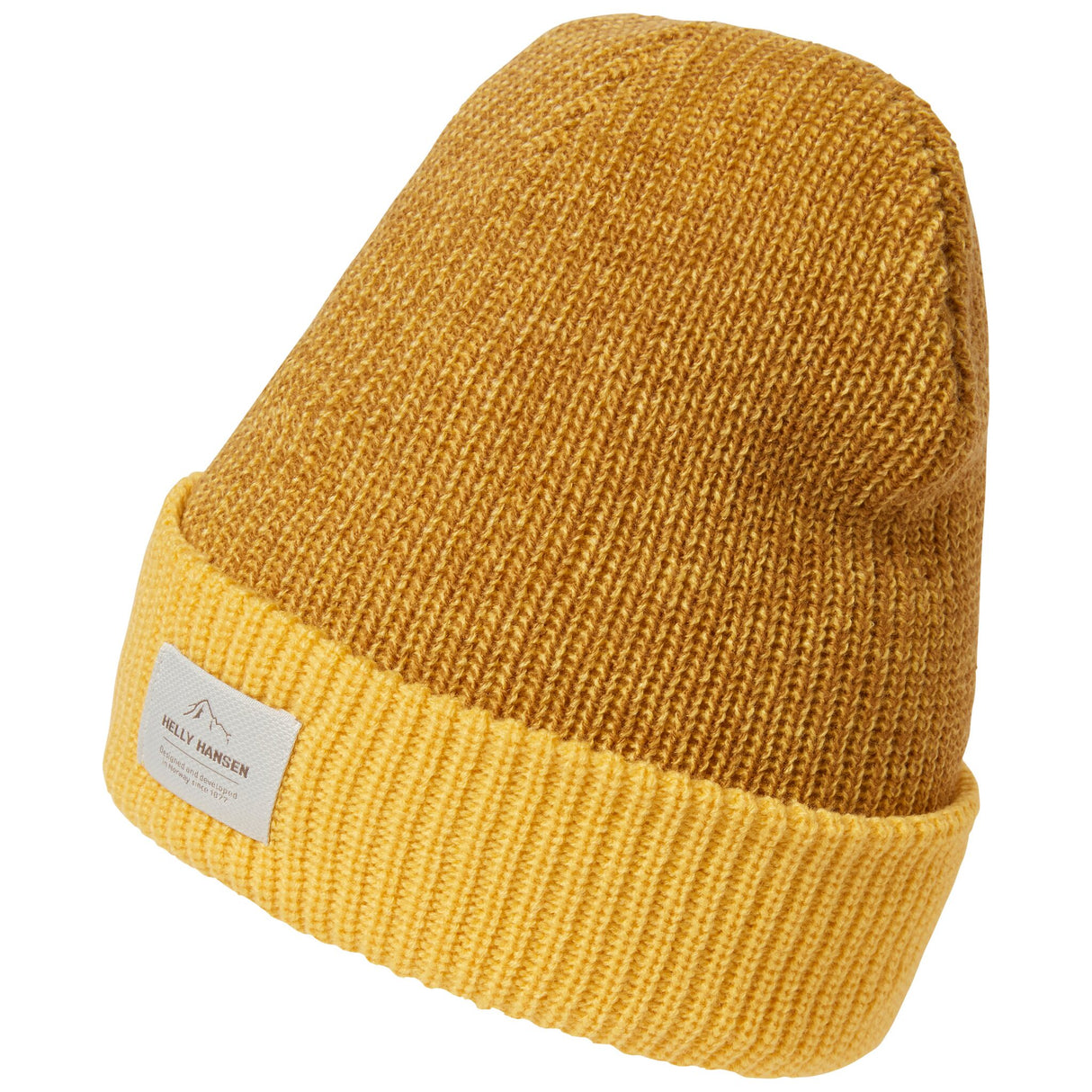 Helly Hansen Beanie Mütze Logo Cuff, warme Wintermütze, optimaler Sitz, stylisches Design für Sport und Alltag - gelb, navy, schwarz