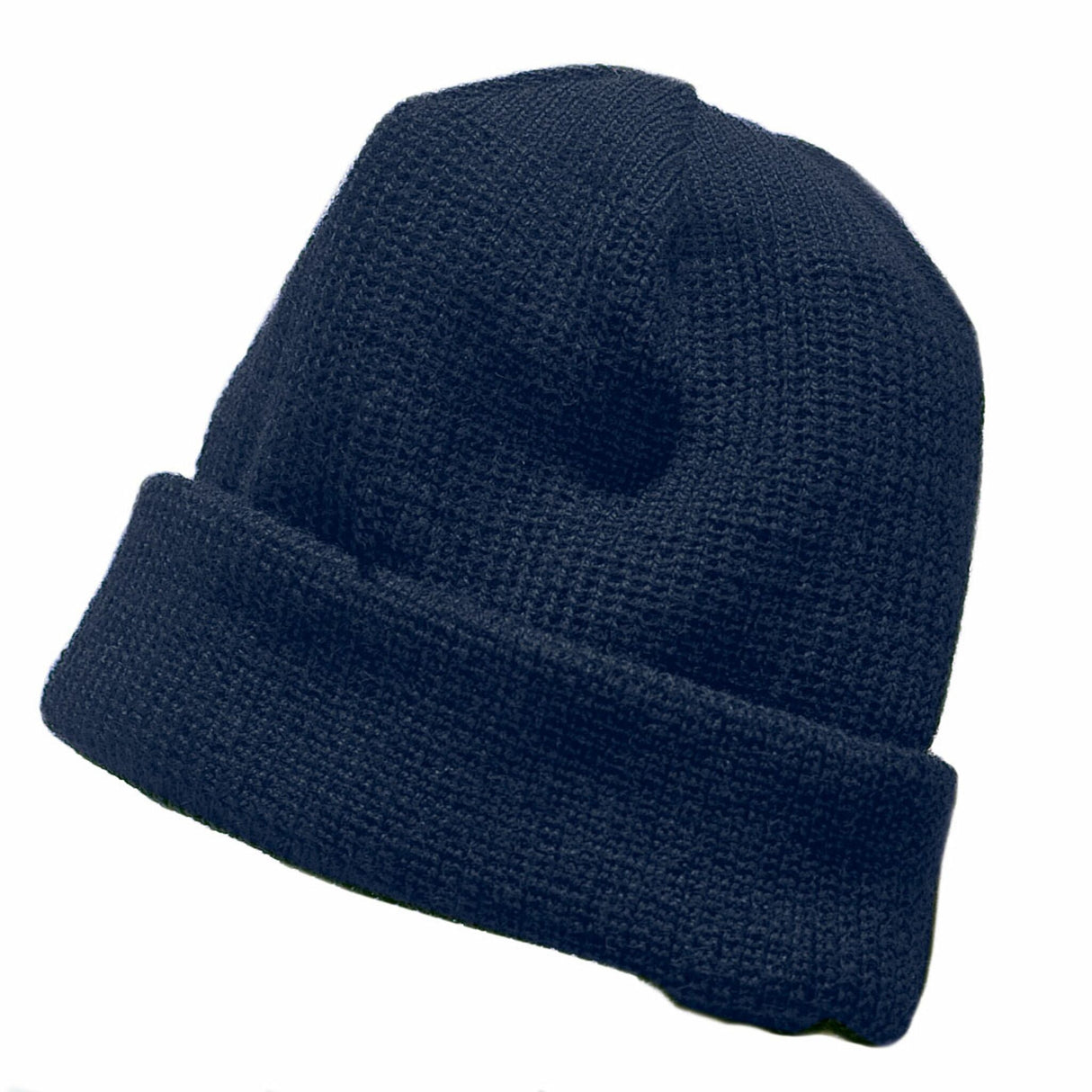Strickmütze, Grob Gestrickte Woll-Beanie, 100 % Schurwolle, Maritimes Design mit Breiter Krempe, Pflegeleicht und Hautfreundlich