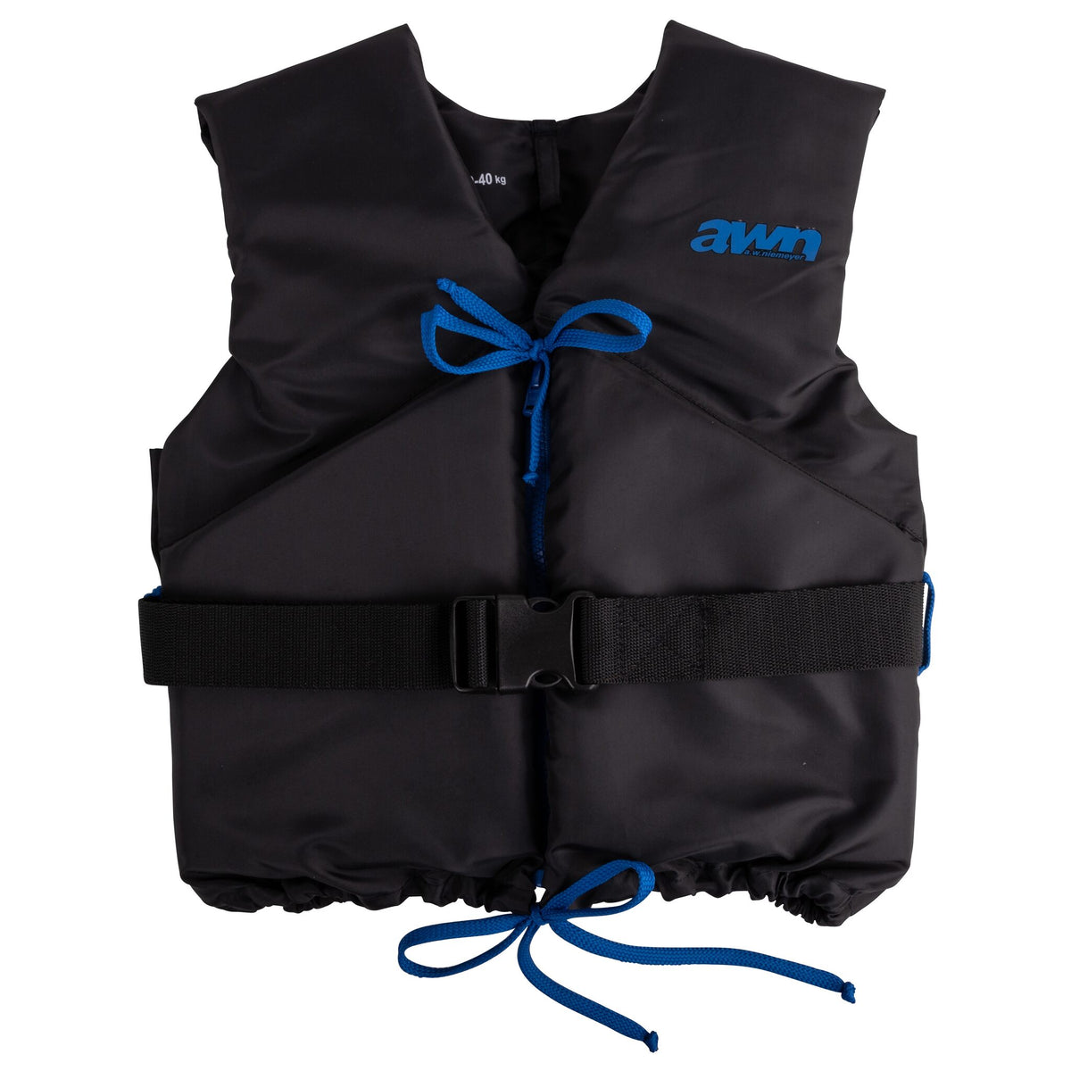 awn Regattaweste 50N Black Edition – Schwimmweste für SUP, Kajak, Segeln, Kanu, Kite – Ergonomisches Design für optimale Bewegungsfreiheit - 30 – 90+ kg