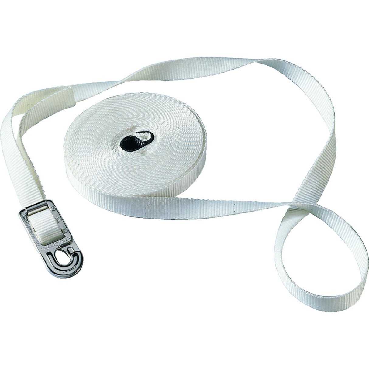 Safeolina Sicherheitsband 12 m, Polyester-Gurtband, 2000 kp Bruchlast für sichere Deckbewegungen - weiß oder schwarz