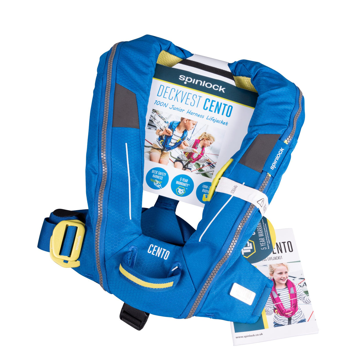 Spinlock Deckvest Cento Junior Kinderrettungsweste, Auftriebskörper, extra leicht, innovatives Sicherheitsdesign - pink, gelb, blau