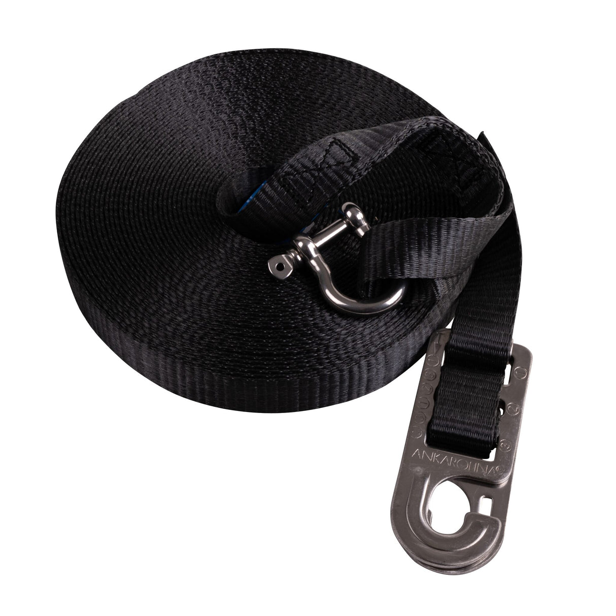 Safeolina Sicherheitsband 12 m, Polyester-Gurtband, 2000 kp Bruchlast für sichere Deckbewegungen - weiß oder schwarz