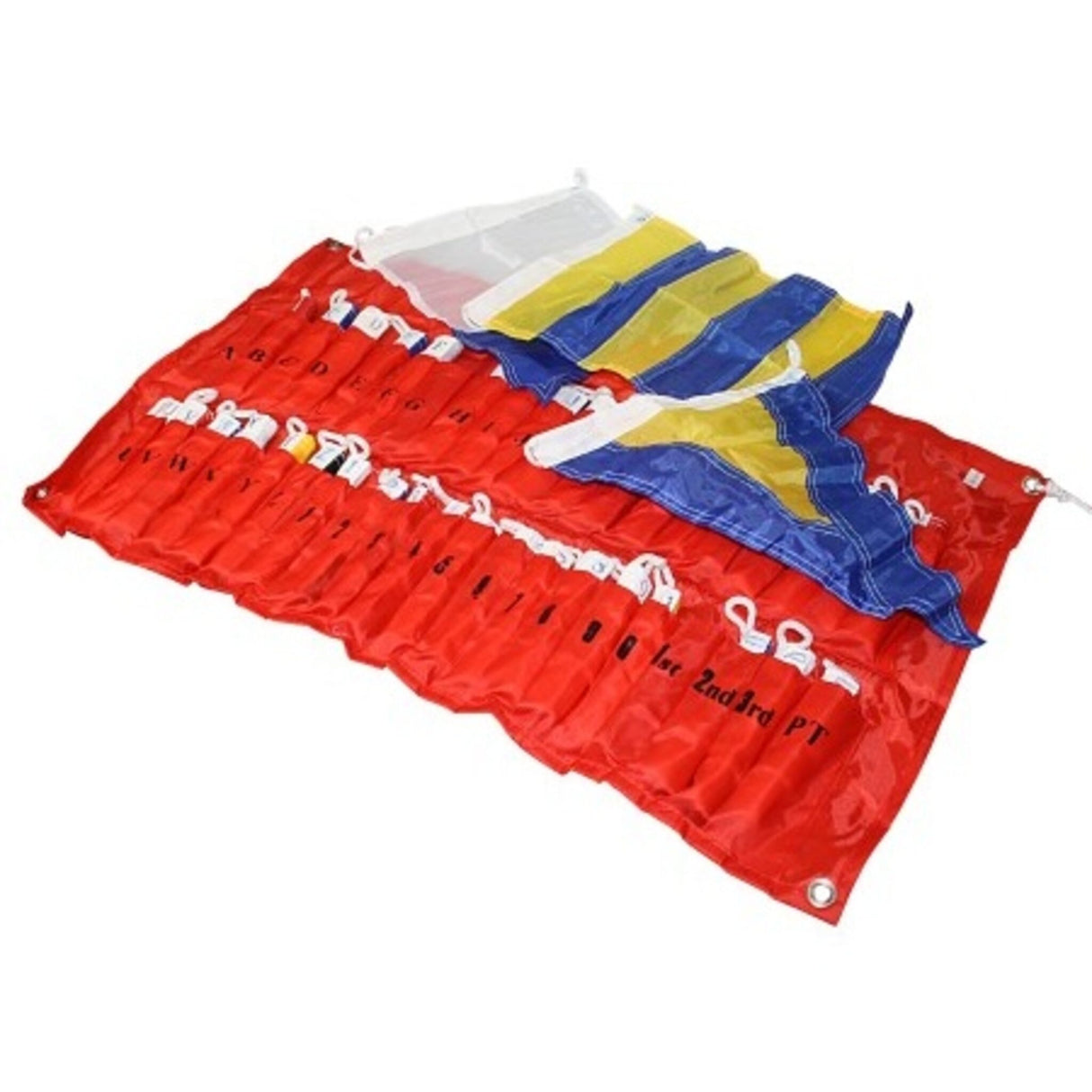 Signal flag set nylon 40 flags, signal flag set, including carrying bag with compartments - 20 x 30 - 30 x 45 cm