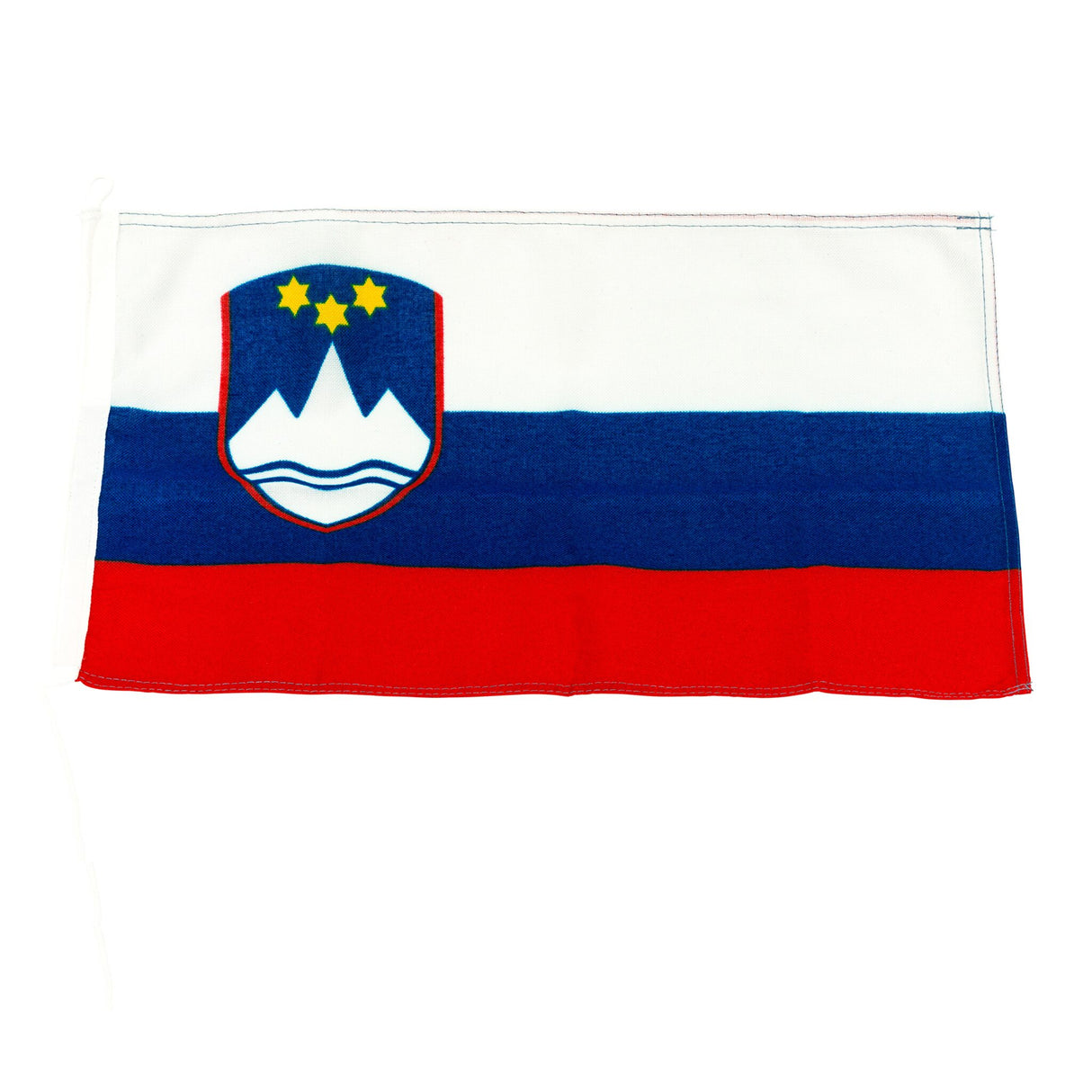 Host country flag Slovenia, made of 100% spun polyester, UV-resistant, with eyelet and ribbon for easy attachment - 20 x 30 - 30 x 45 cm