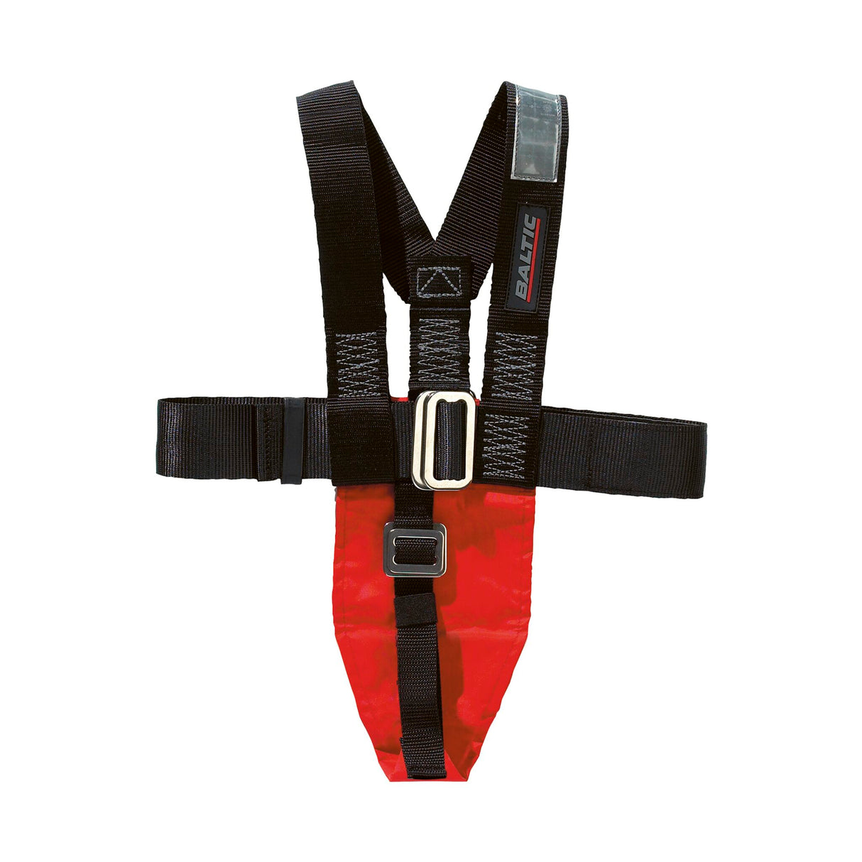BALTIC Kinder-Harness bis 20 kg mit D-Ring, reflexstreifen Kinder-Sicherheitsgurt, Edelstahlschnalle und Biberschwanz