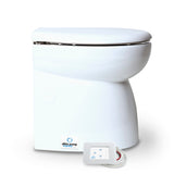 SILENT PREMIUM Marine Toilet 12 Volt Electric Toilet with 3-Function Control Panel, Premium Flush-Dry Disposal - (Optional with Premium Flush-Dry Disposal)