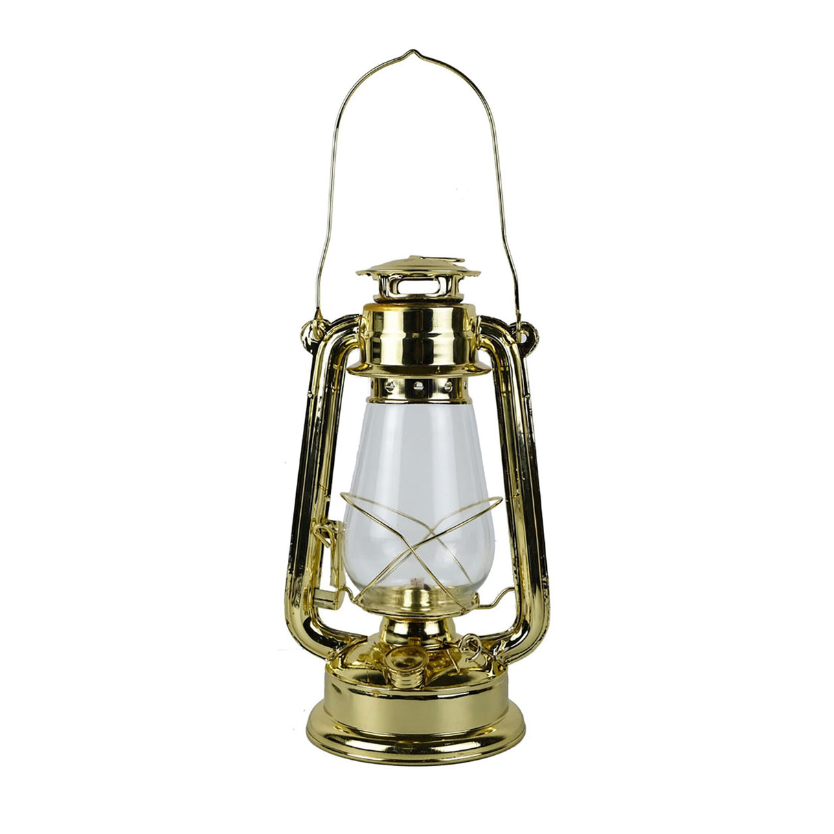 SEA CLUB Petroleum-Sturmlaterne aus Eisen, 31 cm hoch, 14 cm Durchmesser, sturmfest und langlebig - blau, bronze, messing