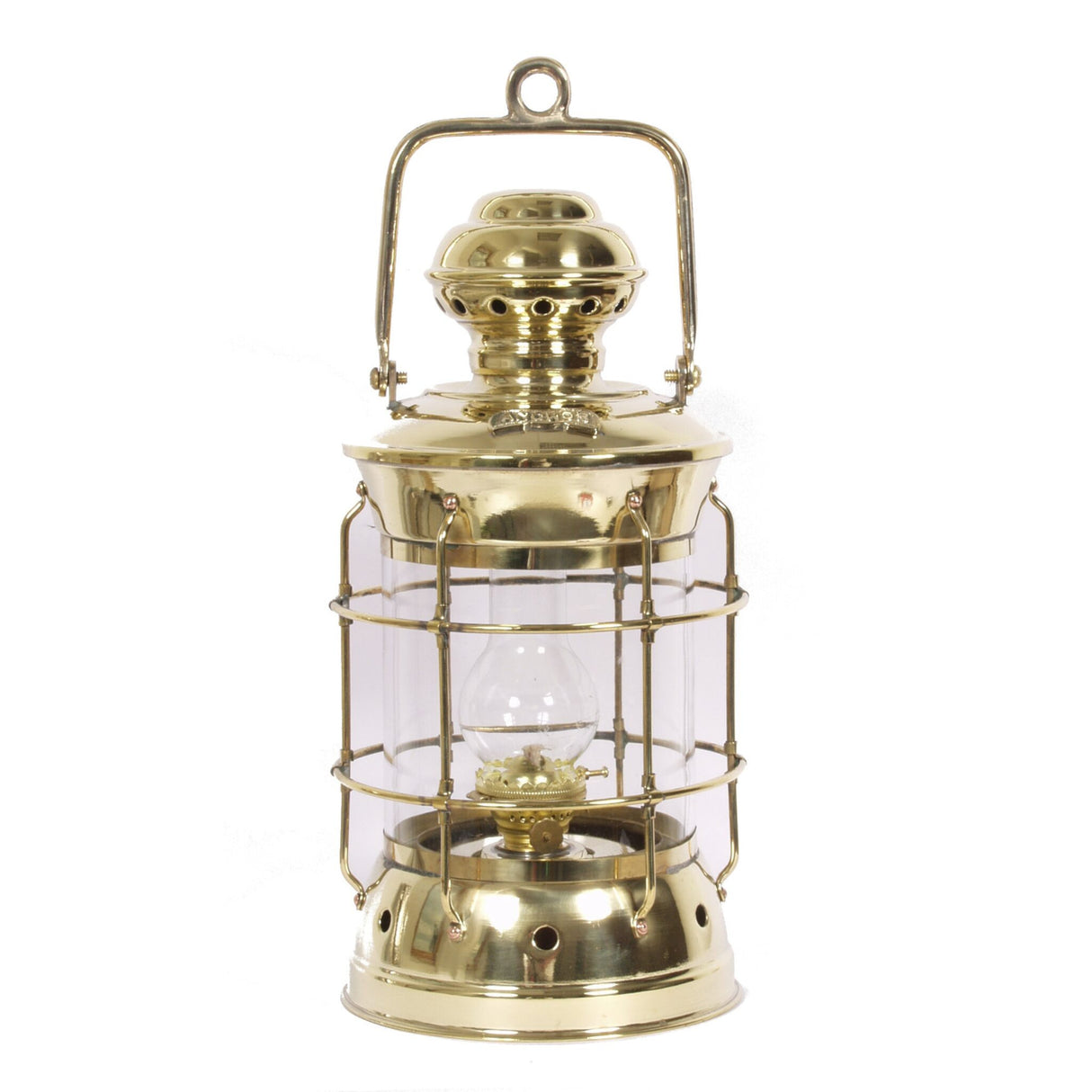 Lord Nelson Ankerlampe Messing Schutzgitter, vintage Marineleuchte, herausnehmbarer Tank