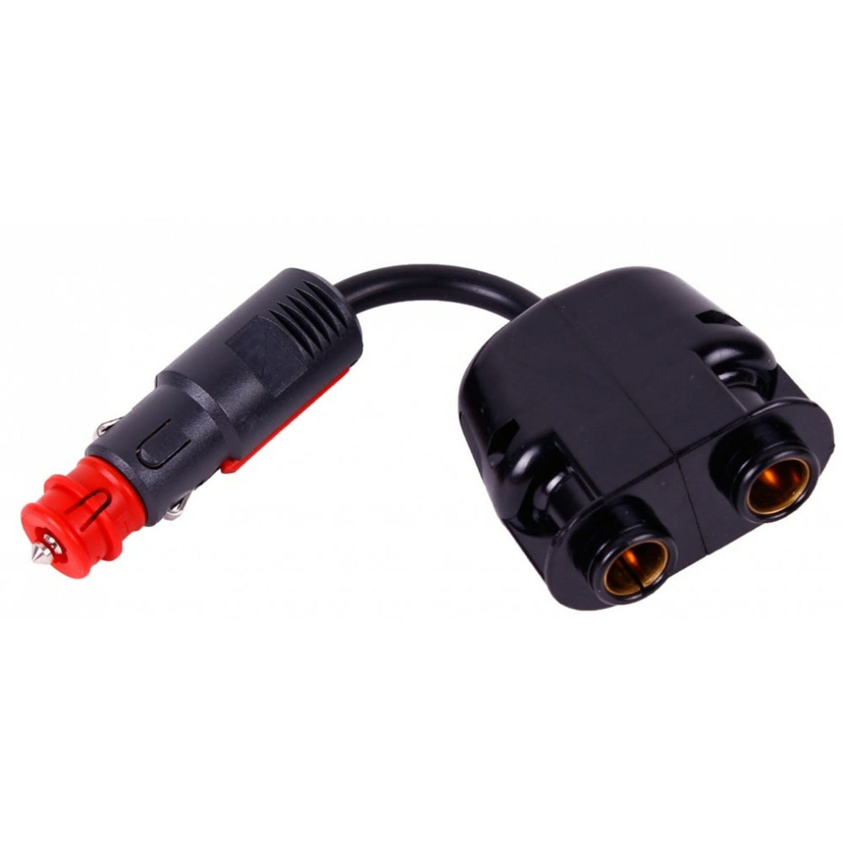 Zwillingskupplung Elektro-Adapter mit zwei Normalsteckdosen, Sicherheits-Universalstecker mit 16 A Sicherung, flexible Verbindung für zwei Elektrogeräte
