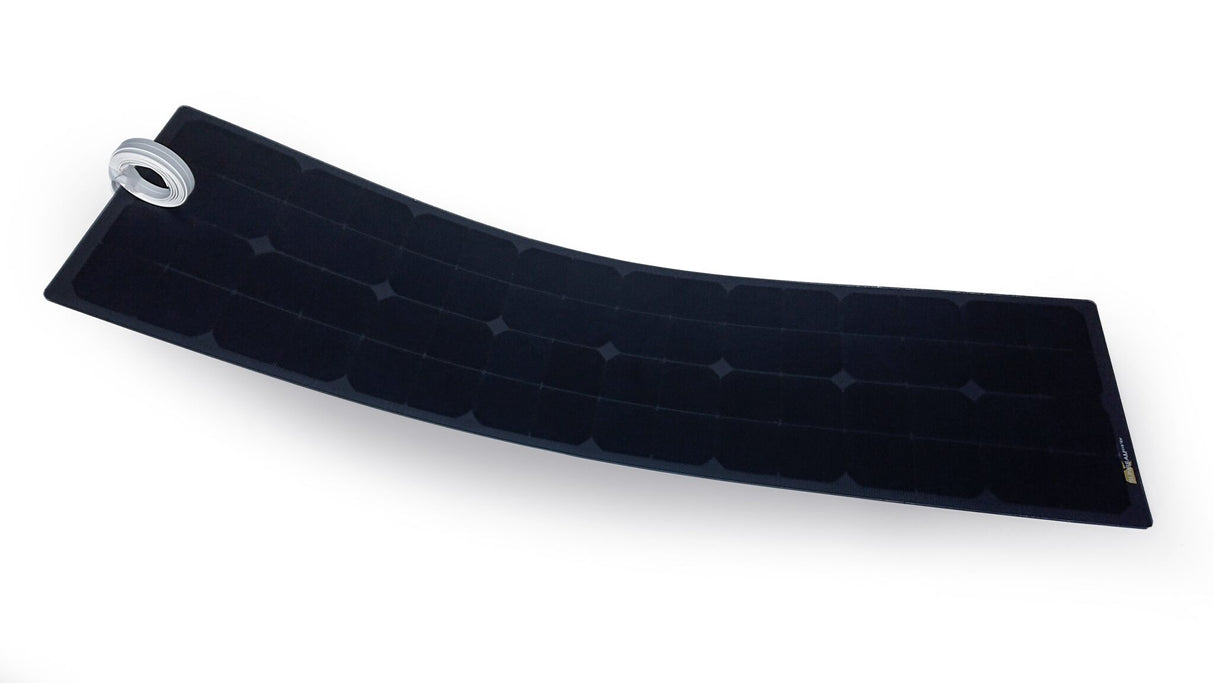 SUNBEAMsystem Solarmodul Tough Long Flush Black, rutschfeste Oberfläche, flexibles Solarpanel für autarke Stromerzeugung - 55 W