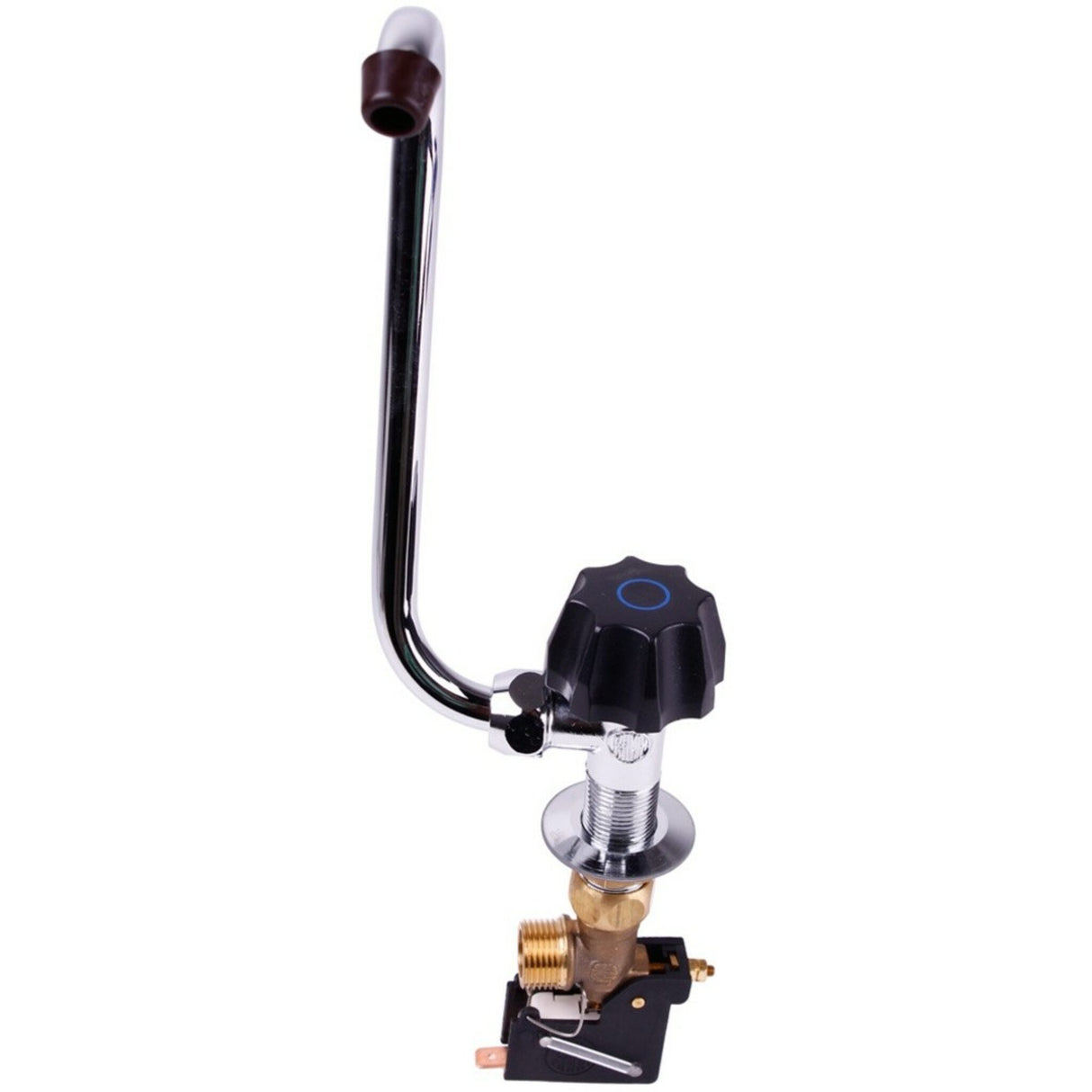 Automatik-Wasserhahn Wasserhahn aus verchromtem Messing, vertikal schwenkbar, integrierter Schalter, 10/13 mm-Schlauchanschluss