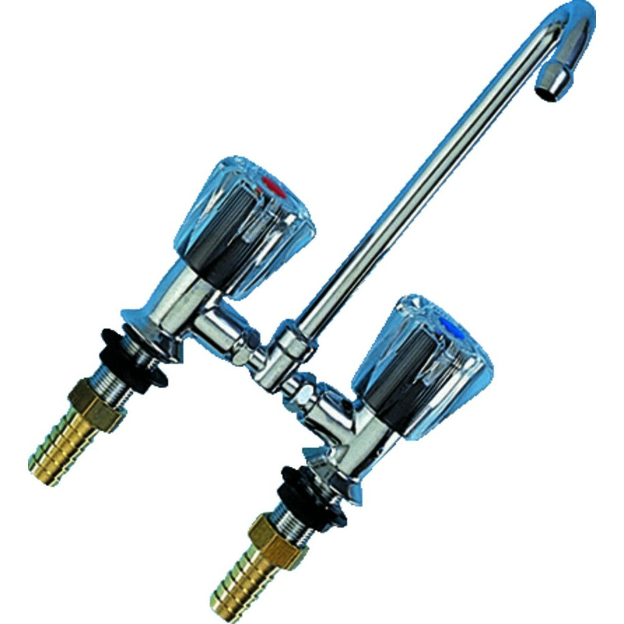 Mixer tap chrome-plated brass, tap shower fitting, suitable for pressurized water systems