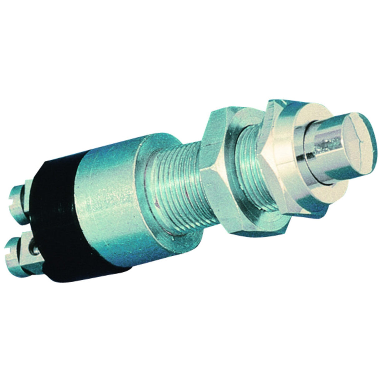 Allpa Drucktaster verchromt, Messing Taster, 30A Belastbarkeit 14mm Bohrung