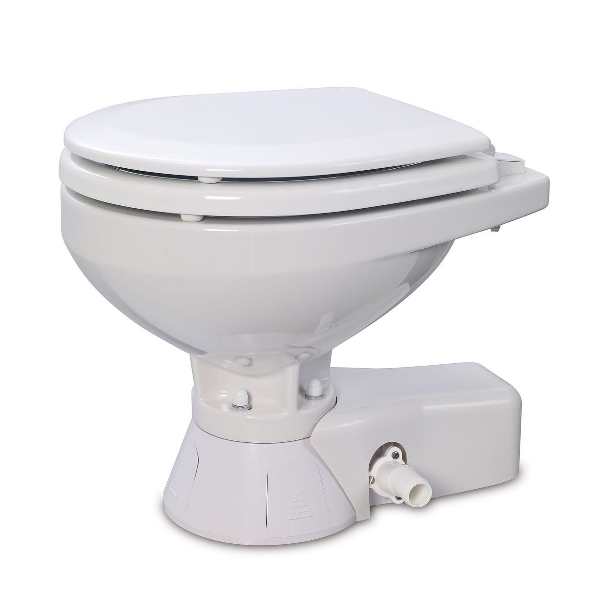 JABSCO Toilette Quiet Flush leise Spülung elektrisch, Kompakt-WC, integrierter Zerhacker 12 V, 415 mm