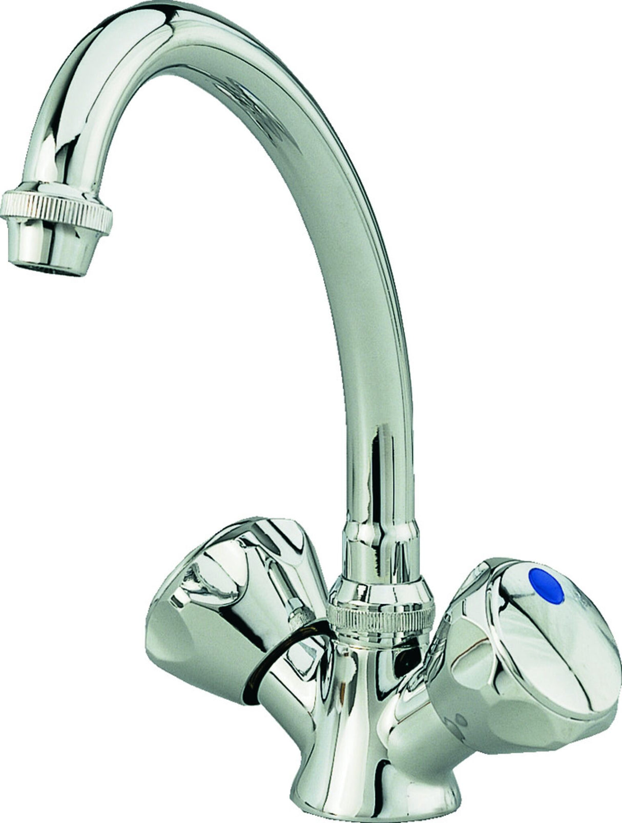 Plastimo faucet mixer tap brass chrome-plated, swivel arm, 360° rotatable with 10/13 mm hose connection