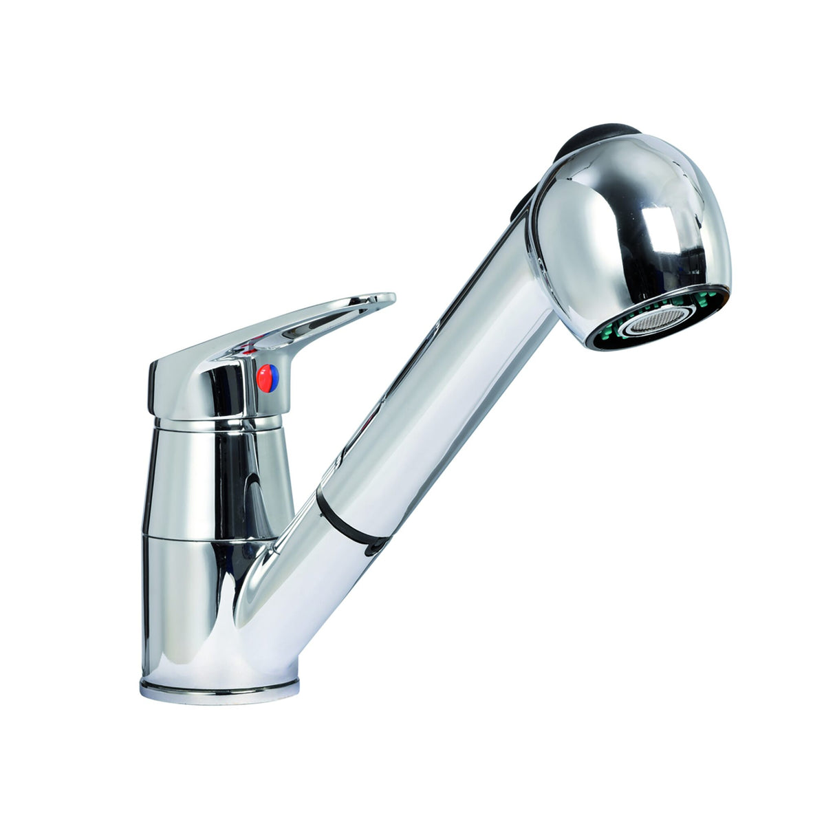 OSCULATI single-lever mixer with pull-out hand shower and 120 cm hose, kitchen faucet, two jet settings