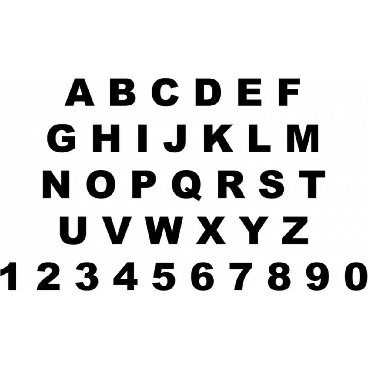 Buchstaben und Zahlen für Schlauchbootbeschriftung, individuelle Bootsaufkleber, selbstklebend, gut sichtbar (100 mm) -