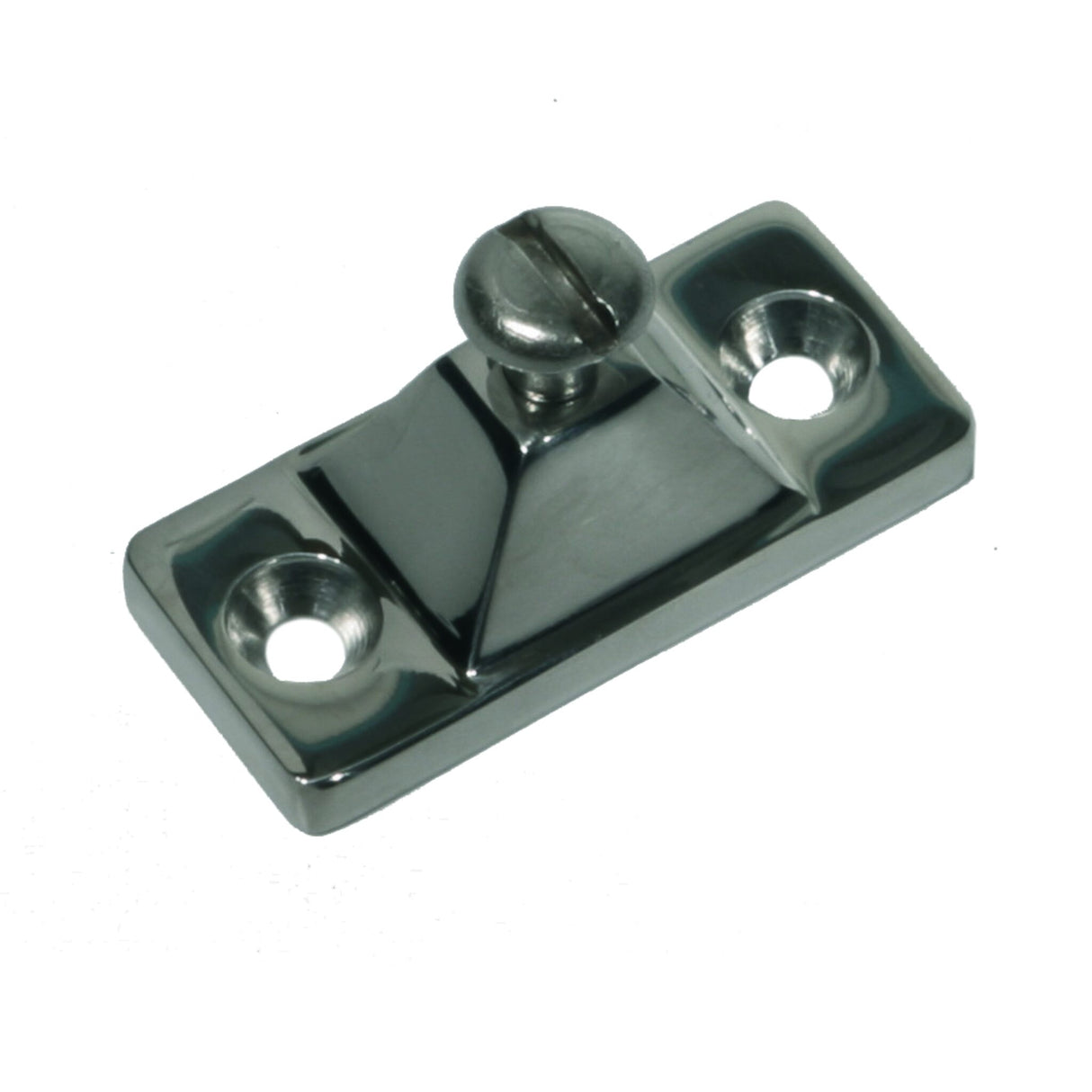 Klappverdeck-Seitenplatte Edelstahl A4 50 x 23 mm, Bootsbeschlag, rostfrei