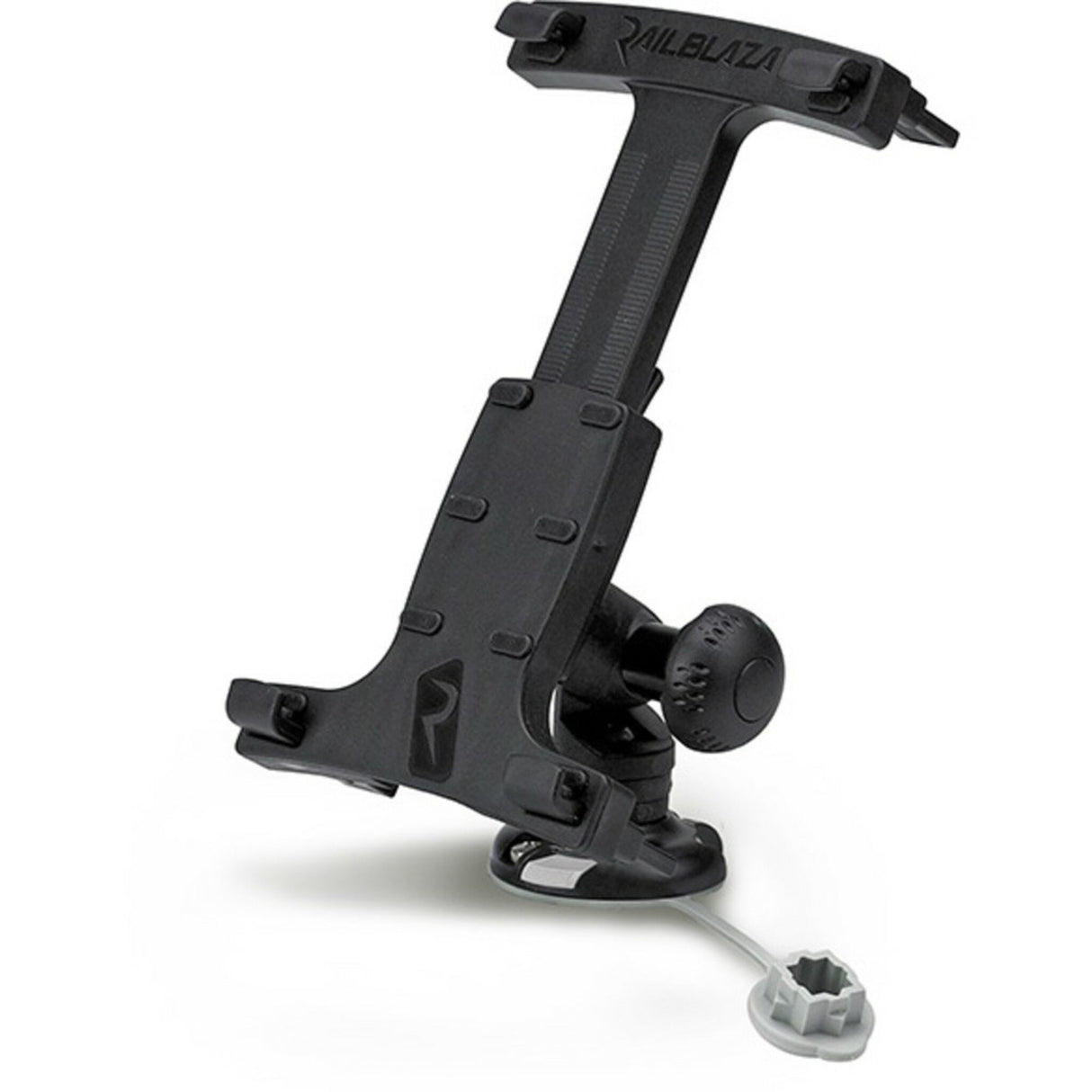 RAILBLAZA tablet holder set with base 360° rotatable, holder for tablet, secure stand on board