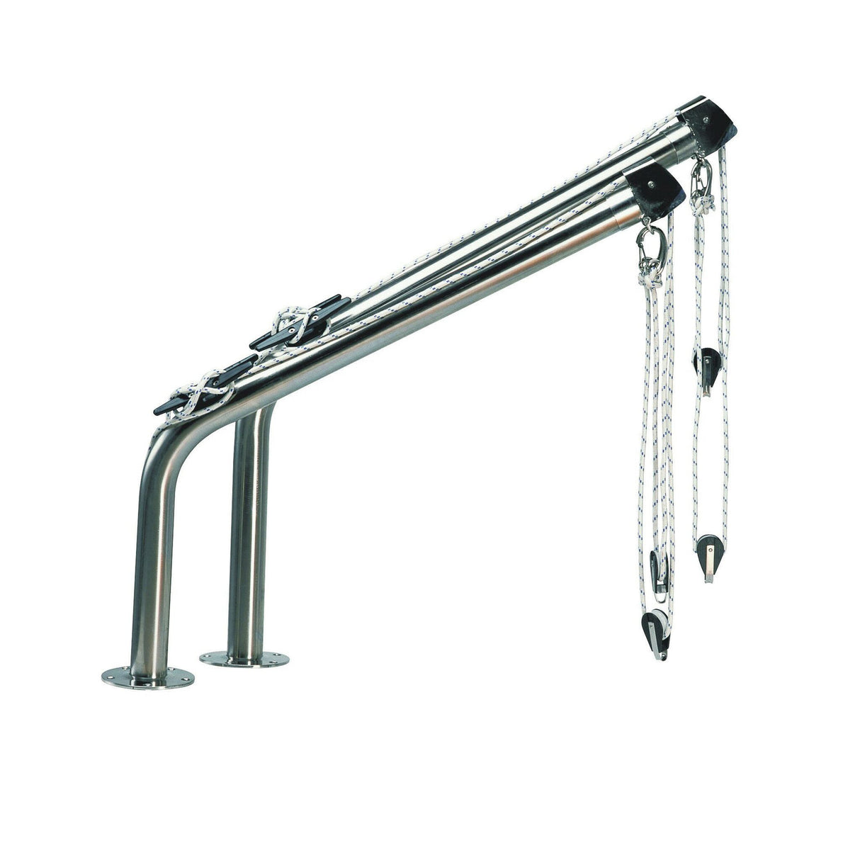 2-piece davit for inflatable boats, pair with brackets and lines, pivoting arms for easy assembly - 120 - 170 kg