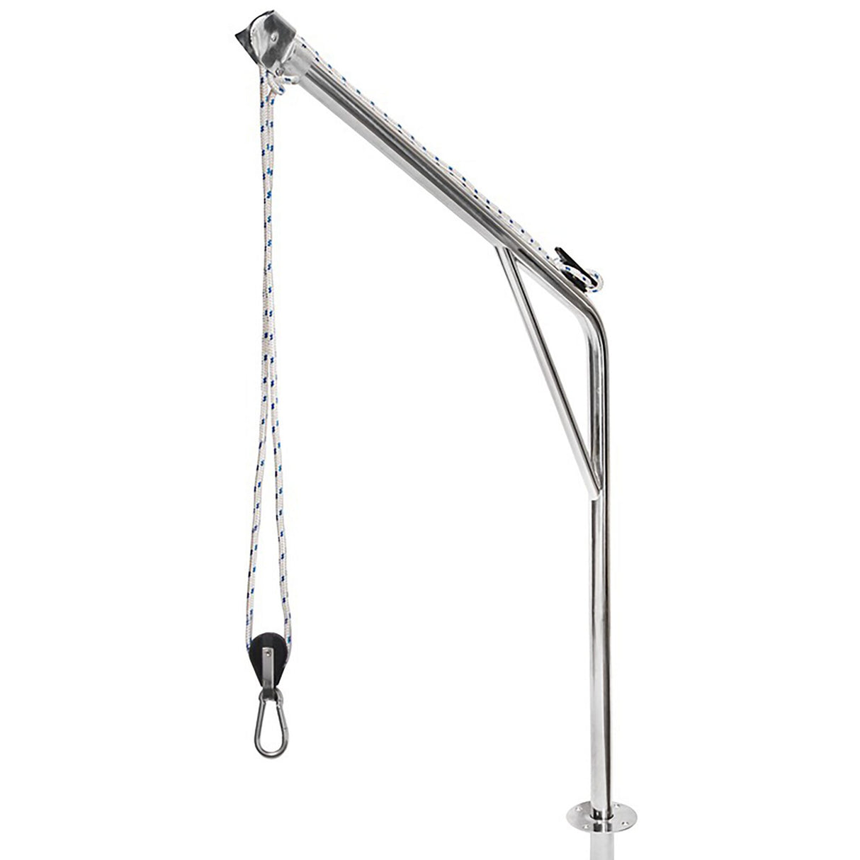Stainless steel davit set, 2-piece, lifting davit, robust frame max. 120 kg, quick assembly