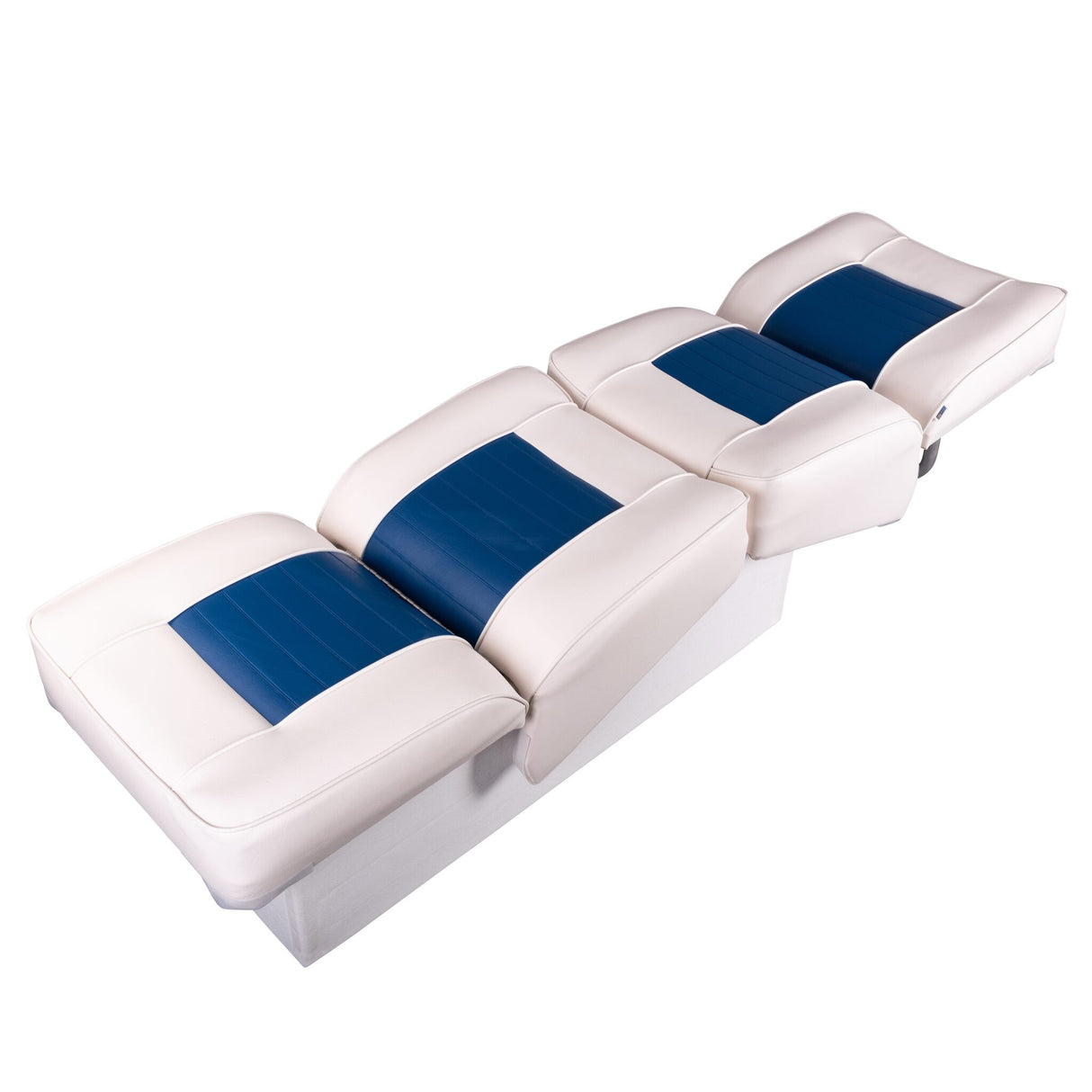 OceanTEC Back to Back Seat 2-person seating, reclining area, including storage space - white, white-grey, white-blue