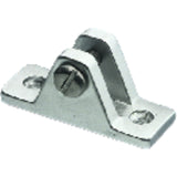 Pfeiffer Marine Unterteil für Klappverdecksbeschläge, eloxiertes Aluminium, für Rohrdurchmesser 20 mm - schräge Grundplatte (15°) oder gerade Grundplatte (90°)