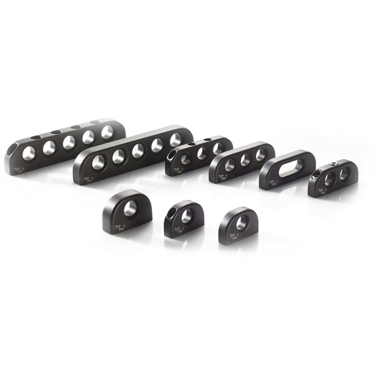 TyeTec Leitösen Aluminium hart anodisiert, Fallenumlenker mit geringer Reibung für Leinen bis 12 mm - 52 - 156 mm