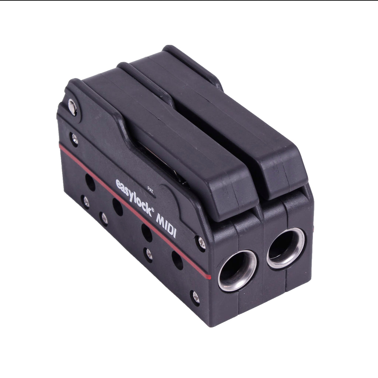 EASYLOCK MIDI Fallenstopper für Tauwerk 6-12 mm, Klemmschloss aus rostfreiem Stahl, einfache Handhabung, maximale Belastung 500 kg - (Optional mit Anschlüssen)