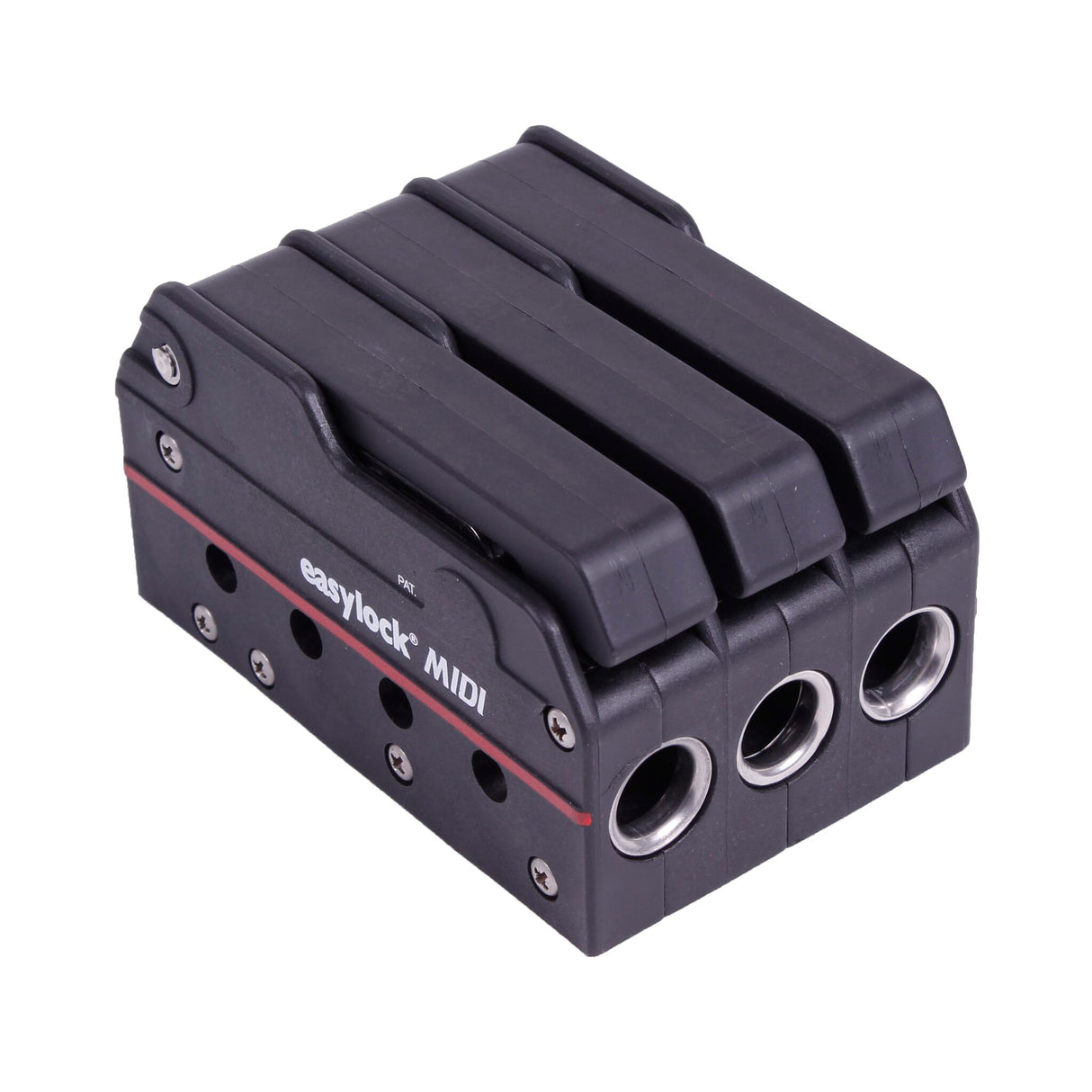 EASYLOCK MIDI Fallenstopper für Tauwerk 6-12 mm, Klemmschloss aus rostfreiem Stahl, einfache Handhabung, maximale Belastung 500 kg - (Optional mit Anschlüssen)