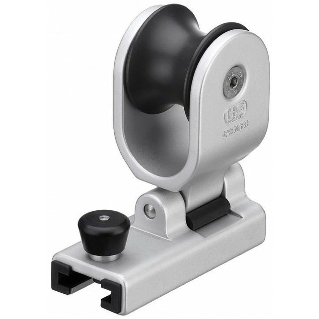 Sprenger Schlitten mit Rolle und Rasterstift, Genua-Schlitten, seewasserbeständiges Aluminium für Schiene 20 x 3 mm