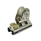 Genuaschlitten Schlitten mit Alurolle, arretierbar, nicht geeignet für 180°Umlenkung - 32x6 mm oder 25x4 mm