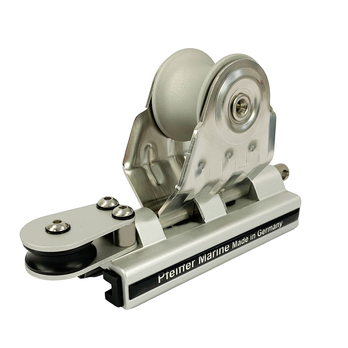 Pfeiffer Genuaschlitten stufenlos verstellbar, Genuasiehschlitten mit Rolle, nicht für 180° Umlenkung - 32x6 mm oder 25x4 mm