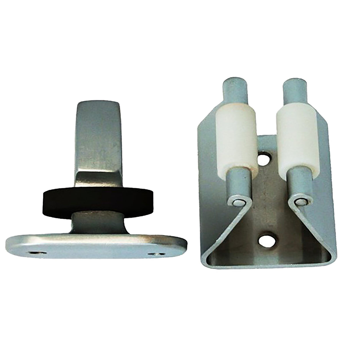 Door clamp with spring clamp, polished or chrome-plated brass, delicate design, bracket length 20 mm