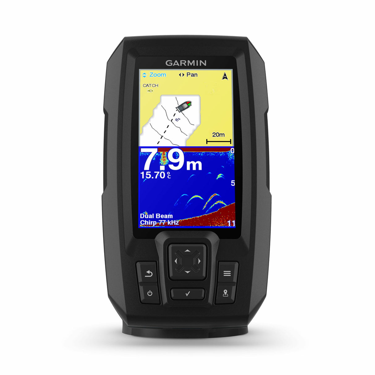Garmin Fishfinder STRIKER Plus 4 GPS CHIRP Echolot, Echolotgerät, Quickdraw Contours