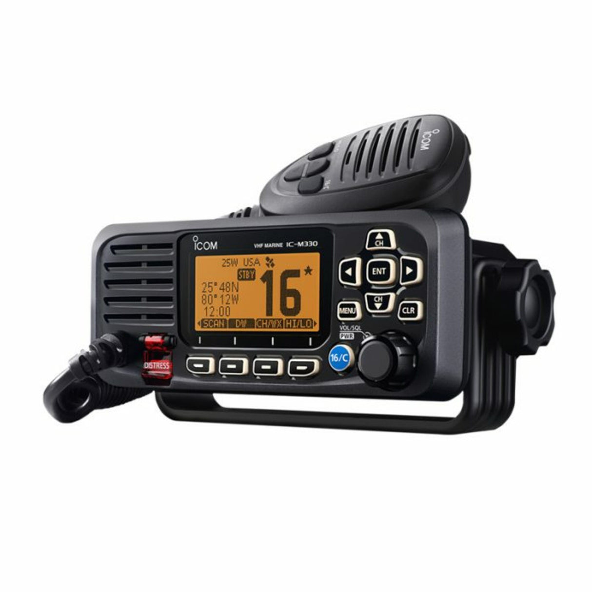 ICOM UKW Marine-Einbaufunkgerät GPS-Antenne, Seefunkgerät, integriertes GPS und Aqua Quake Funktion