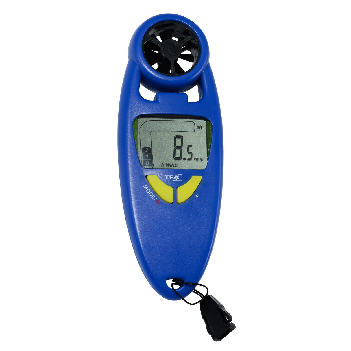 Handwindmesser mit Temperaturanzeige