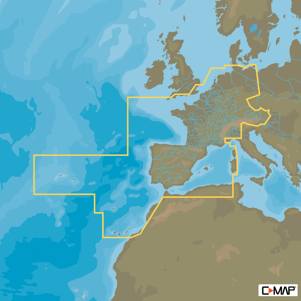 C-MAP MAX 4D EW-060 Central and West Europe Continental