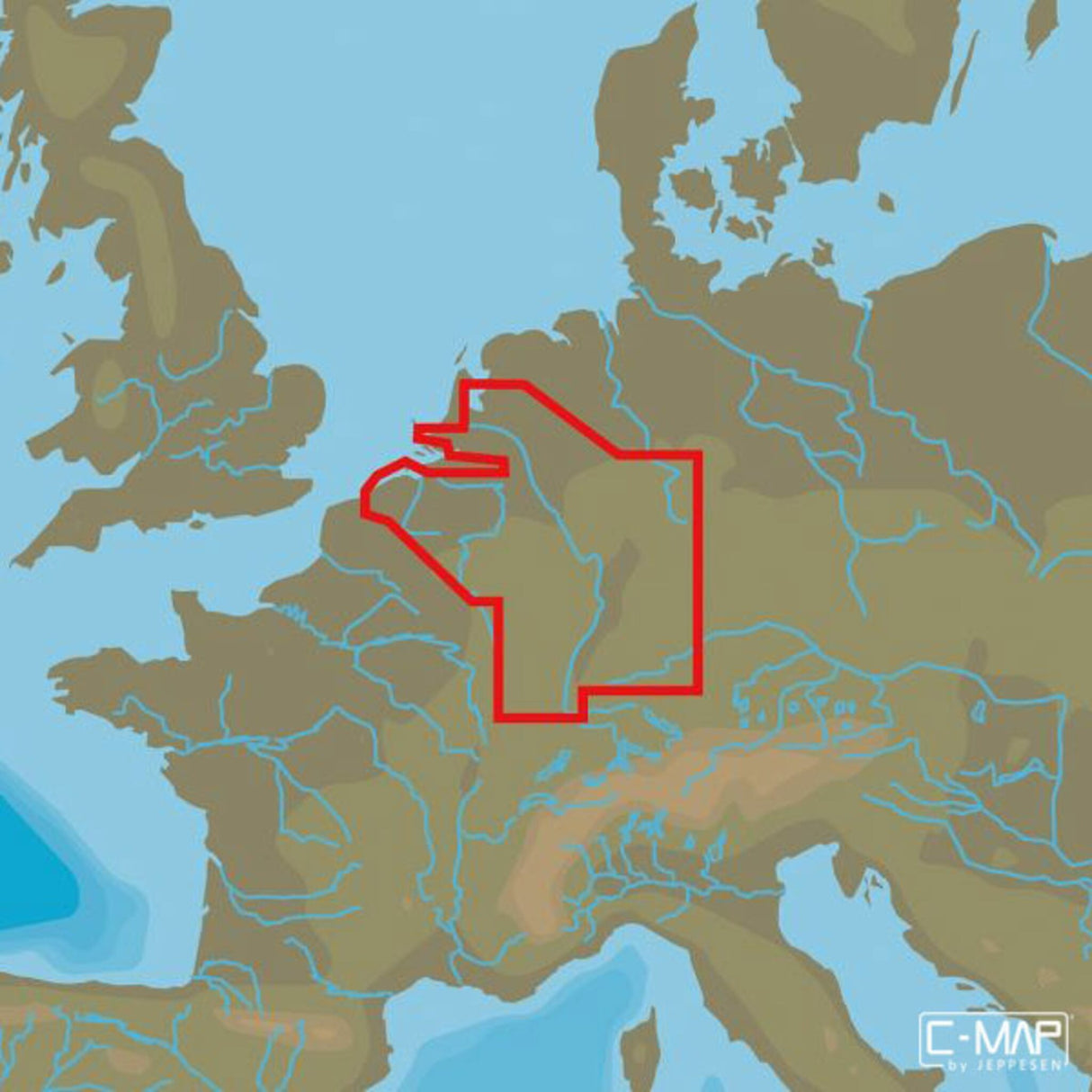 C-MAP MAX N EN-076 Belgium Inland and river Rhein
