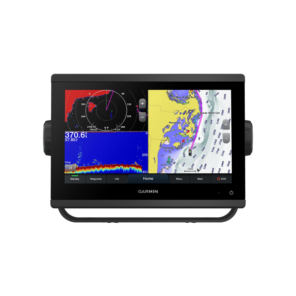 GARMIN Echolot und Kartenplotter GPSMAP® 923xsv mit CHIRP und weltweiter Basiskarte