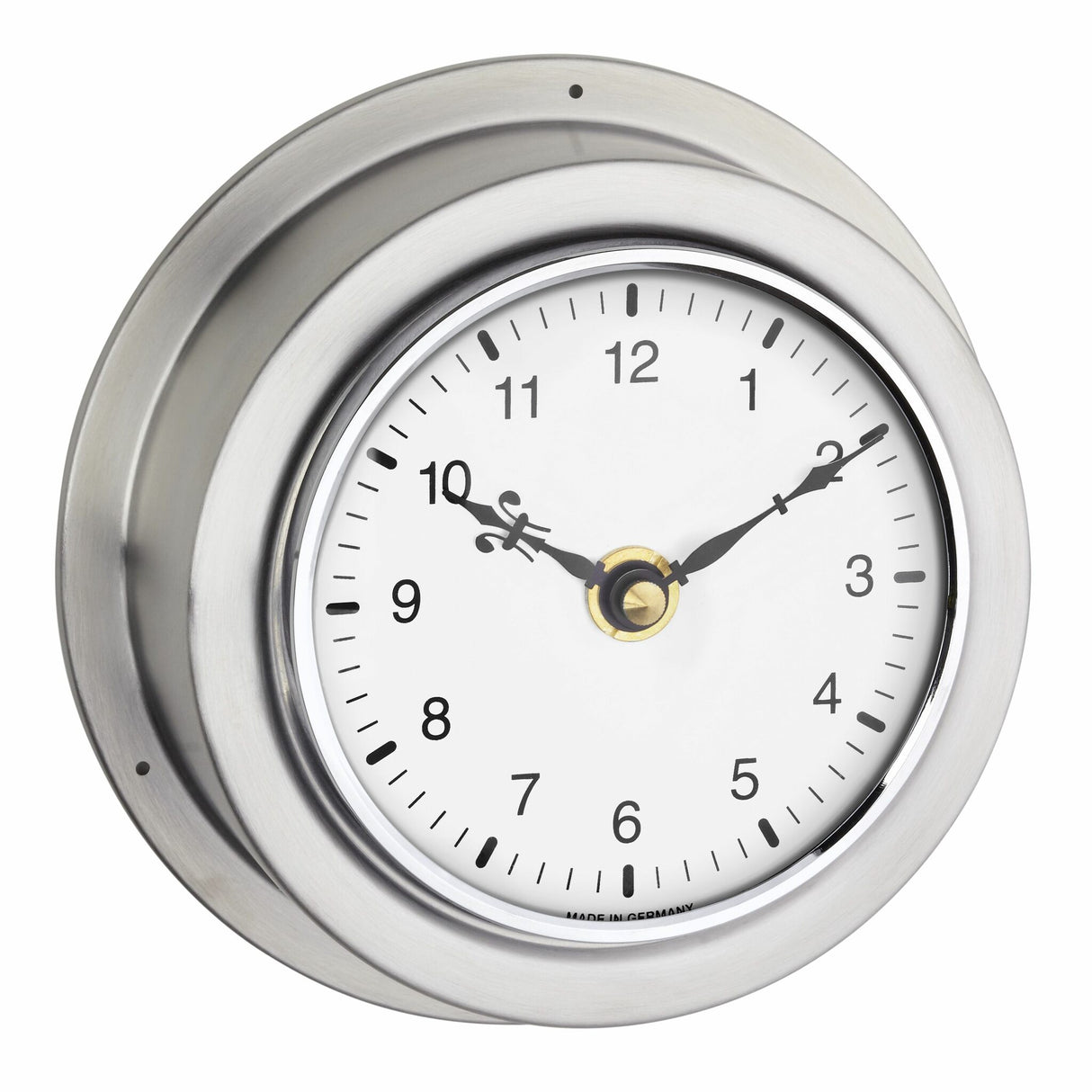 MARITIM Wanduhr Analog Edelstahl, Klassische Maritim-Design-Uhr, Hochwertig MADE in GERMANY