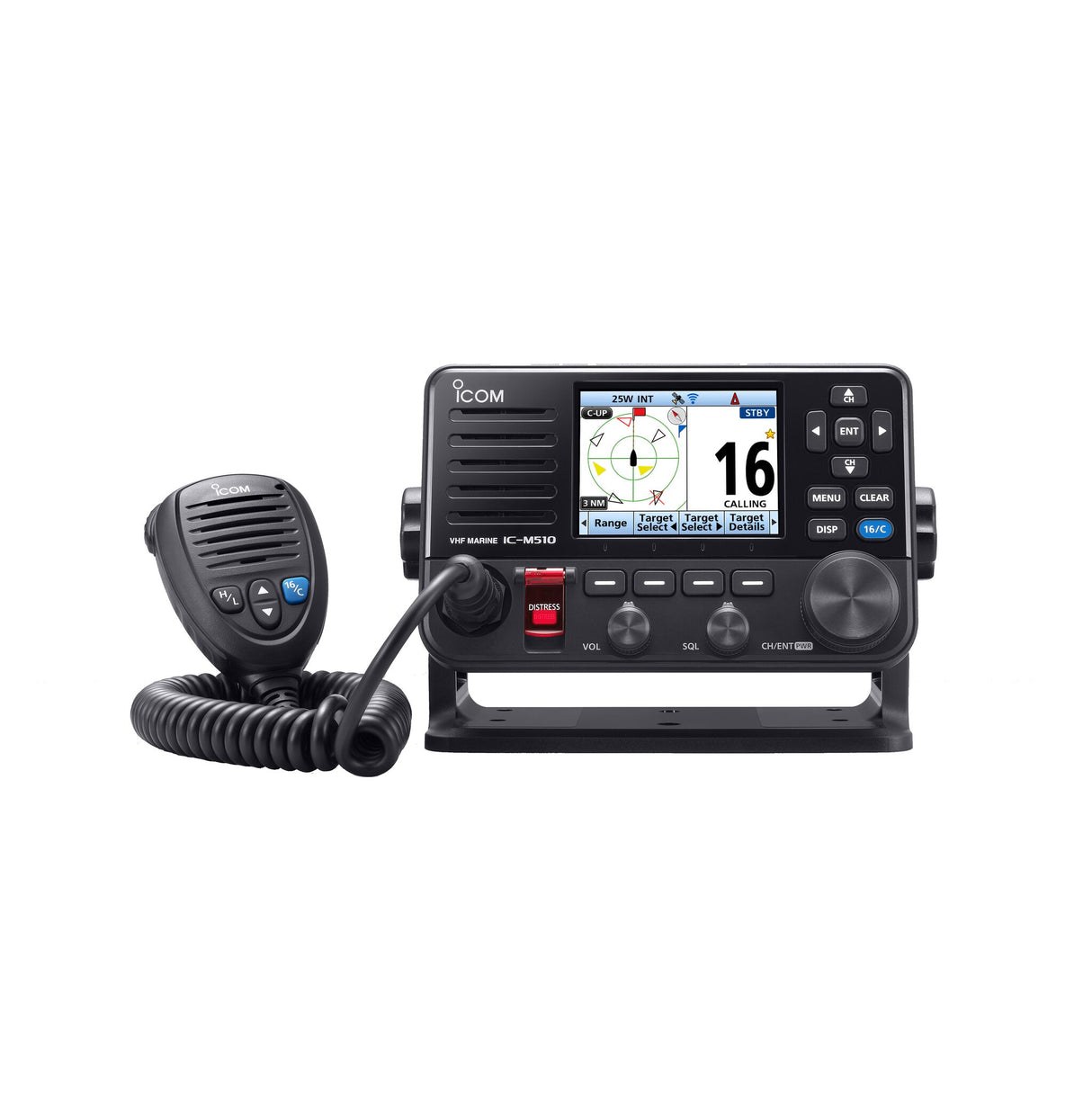 Icom UKW-Marinefunkgerät Klasse-D-DSC mit WLAN-Funktion, Funkgerät für Schiffsverkehrsinformationen in Echtzeit, drahtlose Steuerung möglich - (Optional mit WLAN)