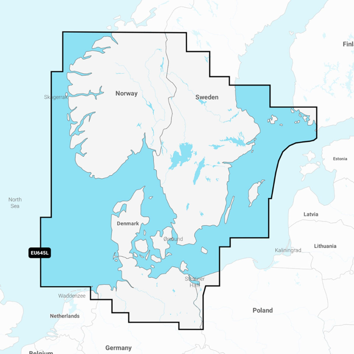 Navionics+ 45XG MSD Skagerrak und Kattegatt
