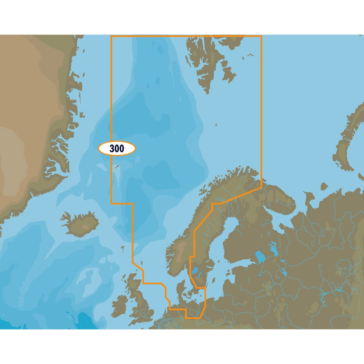 C-MAP 4D MAX+ EN-D300 North Sea and Denmark