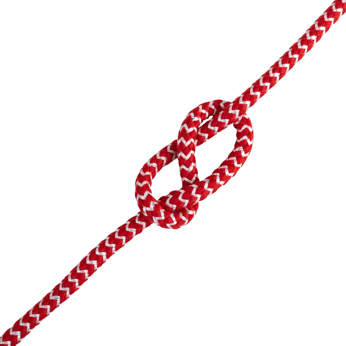 LIROS Spinnakerschot Ultimatives Seil, Dyneema® SK78-Anteil, Hohe Griffigkeit - 5 - 8 mm, rot-weiß, grün-weiß, weiß