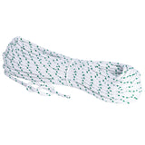 LIROS Standard Schot 30 Meter, thermofixiertes Taumaterial, griffiges Polyester-Seil - weiß-rot, weiß-grün, weiß-blau, 6 - 8 mm