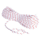 LIROS Standard Schot 30 Meter, thermofixiertes Taumaterial, griffiges Polyester-Seil - weiß-rot, weiß-grün, weiß-blau, 6 - 8 mm