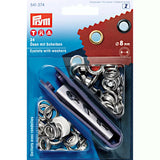 Prym Segeltuchösen mit Werkzeug, rostfreies Messing, ideal für Bekleidung und Dekoration - 8 - 14 mm
